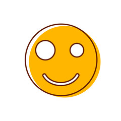 Smiley crazy face. Vector smiling emoticon