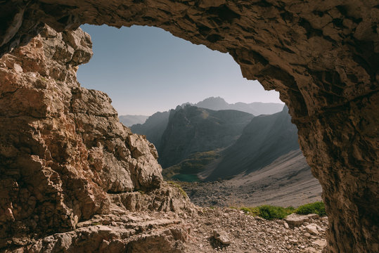 Paternkofel Klettersteig in den Dolomiten, Italien