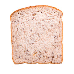 fresh whole wheat bread, isolated on white background with clipping path.