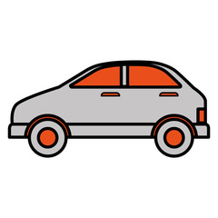 car vehicle sedan icon vector illustration design