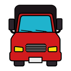 truck vehicle isolated icon vector illustration design