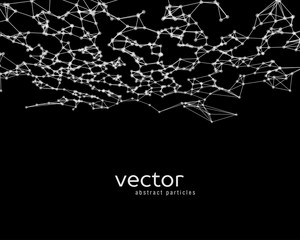 Vector background with white abstract particles.