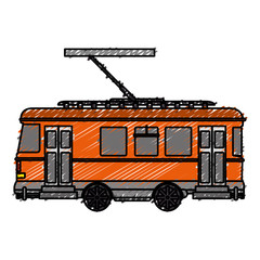 tram transport isolated icon vector illustration design