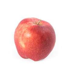 Red ripe apple isolated on white background with clipping path