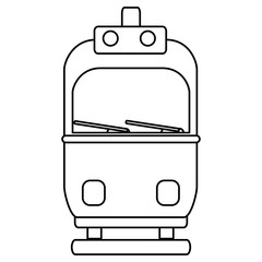 tram transport isolated icon vector illustration design