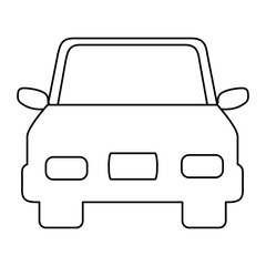 Obraz premium car vehicle sedan icon vector illustration design