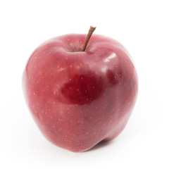 Fototapeta na wymiar Red ripe apple isolated on white background