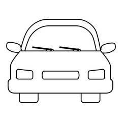 Obraz na płótnie Canvas car vehicle sedan icon vector illustration design
