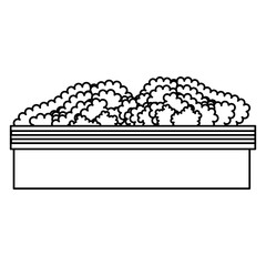 park bush isolated icon vector illustration design