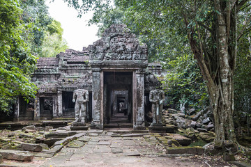 Temple entrance in Siem Reap, Cambodia