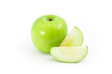 Green apple isolated on white background