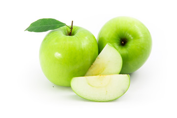 Green apple isolated on white background