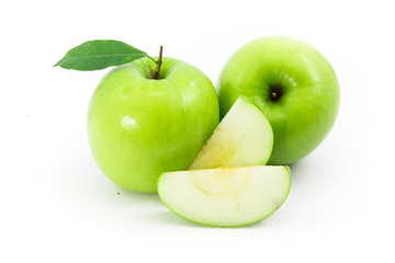 Green apple isolated on white background