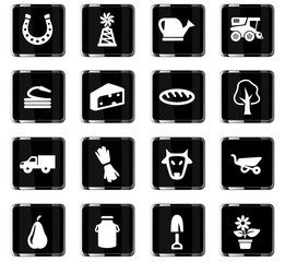 agriculture icon set