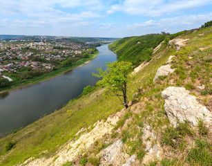 Dnister river and Zalischyky