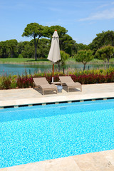 Obraz premium The swimming pool at luxury hotel, Antalya, Turkey