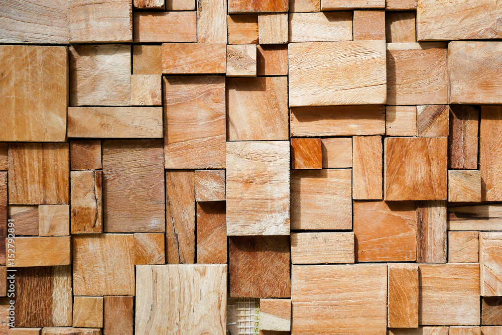 Wall mural square modern decorated wood background