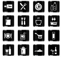 food and kitchen icon set