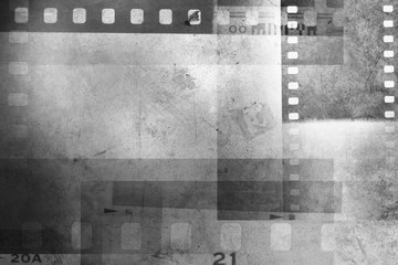 Grey film frames background - obrazy, fototapety, plakaty