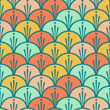 Seamless scales colorful pattern. Vector illustration © mrFox11