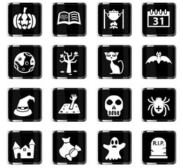 halloween icon set