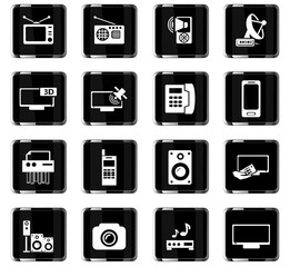 home appliances icon set