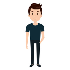 young man avatar character vector illustration design