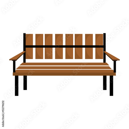 "chair park isolated icon vector illustration design" Stock image and