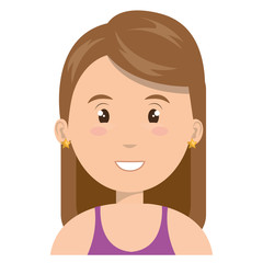 beautiful and young woman character vector illustration design