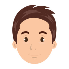 young man head avatar vector illustration design