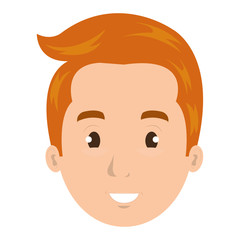 young man head avatar vector illustration design