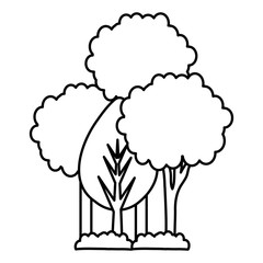 trees plants isolated icon vector illustration design