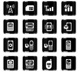 mobile connection icon set