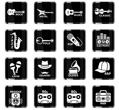 Musical Genre Web Icons