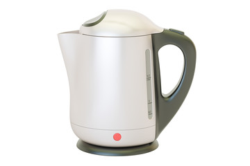 metallic electric kettle, 3D rendering