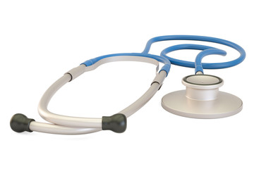 Stethoscope closeup, 3D rendering