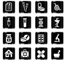 pharmacy icon set