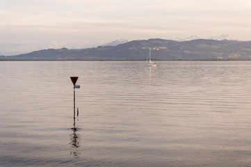 Fototapeta premium Idyllic view of Lindau, Bodensee, in South Germany