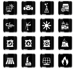 Power generation industry icons