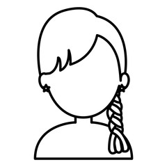 young woman shirtless avatar character vector illustration design