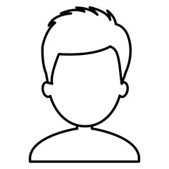 young man shirtless avatar character vector illustration design