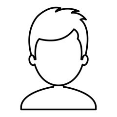 young man shirtless avatar character vector illustration design