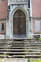 Fototapeta na wymiar Ancient door of a chapel in Lindau, Bodensee, in South Germany