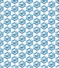 Abstract hexagon isometry pattern