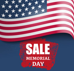 Memorial day sale banner template