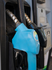 Fuel pump fillings in a gas station