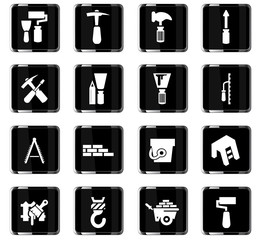work tools icon set