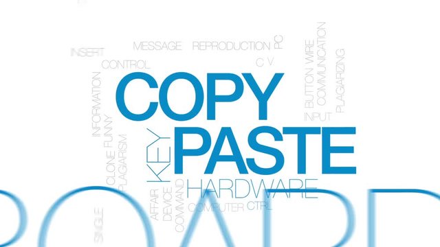 Copy paste animated word cloud, text design animation.