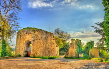 Fototapeta na wymiar Chateau de Bressuire, a ruined castle in France