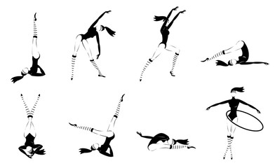 Monochrome Gymnastic Girls Set
